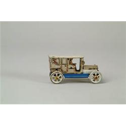 FINELY LITHOGRAPHED TOURING CAR PENNY TOY.