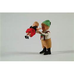 SCHUCO ALPINE BOY WITH DANCING GIRL. 