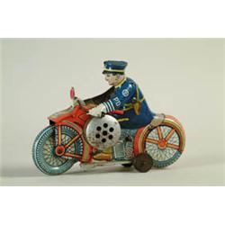 MARX MOTORCYCLE WITH SIREN.