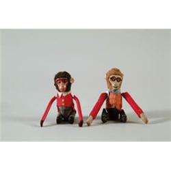 LOT OF 2 SCHUCO MONKEYS.  