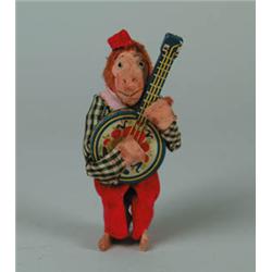 RARE SCHUCO MONKEY WITH BANJO.