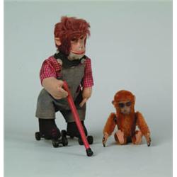 LOT OF 2 SCHUCO MONKEYS.  