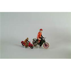 LOT OF 2 REPRO MOTORCYCLE TOYS.