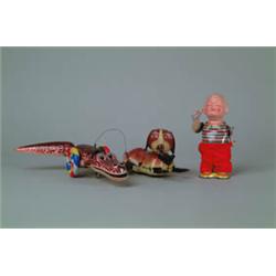 LOT OF 3 TIN W/UP JAPANESE TOYS.