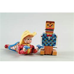 LOT OF 2 JAPANESE TIN W/UP TOYS.