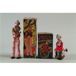 LOT OF 2 TIN W/UP T.P.S. CLOWNS W/OB.