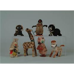 LOT OF 14 PLUSH/TIN ANIMAL MECH. TOYS. 