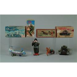 LOT OF 8 JAPANESE W/UP TOYS W/OB.