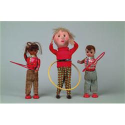 LOT OF THREE HULA-HOOP GIRLS.  