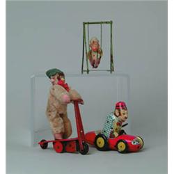 LOT OF THREE MECH. MONKEY TOYS.