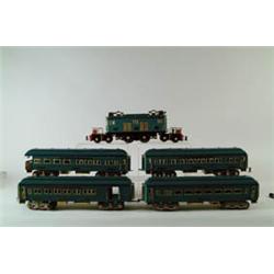 OUTSTANDING FIVE PIECE AMERICAN FLYER "PRESIDENT'S SPECIAL" TRAIN SET.
