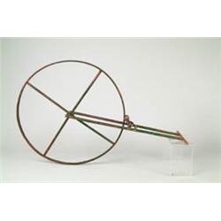 WONDERFUL 19TH C. CHILD'S BELL RINGING PUSH TOY.