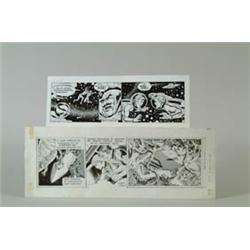 TWO ORIGINAL BUCK ROGERS COMIC STRIPS.