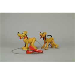 LOT OF 2 TIN DISNEY PLUTO TOYS.
