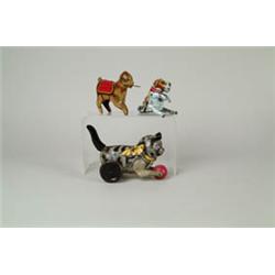LOT OF 3 MECH. TIN ANIMAL TOYS. 
