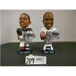 (2) NFL Oakland Raiders Bobble Heads