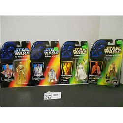 (4) Star Wars (Power Of The Force) Figures
