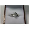 Image 1 : LADIES 14KT. WHITE GOLD DIAMOND SET ENGAGEMENT OR DRESS RING.  CLAW SET WITH 1 MARQUISE