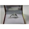 Image 2 : LADIES 14KT. WHITE GOLD DIAMOND SET ENGAGEMENT OR DRESS RING.  CLAW SET WITH 1 MARQUISE