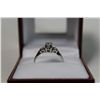 Image 2 : LADIES 14KT WHITE GOLD  DIAMOND SET ENGAGEMENT OR DRESS RING.  4 CLAW CENTER WITH 1