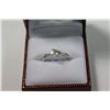 Image 1 : LADIES 14 KT. WHITE GOLD DIAMOND SET DRESS RING.  5 BAGUETTE CUT DIAMONDS TOTAL WEIGHT