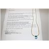 Image 3 : CHOKER LENGTH FACETED DIAMOND BEAD NECKLACE WITH A NATURAL BLUE TOPAZ PENDANT.  39CM  STAND OF