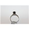 Image 3 : LADIES 14KT. WHITE GOLD BLACK DIAMOND ENGAGEMENT OR DRESS RING 4 CLAW SET WITH