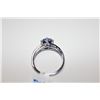 Image 3 : LADIES 14KT WHITE GOLD NATURAL TANZANITE & DIAMOND SET DRESS RING SET WITH 1 ROUND MIXED CUT