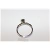 Image 4 : LADIES 14 KT. WHITE GOLD BLACK AND NEAR COLOURLESS DIAMOND DRESS RING.  SET WITH 18