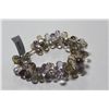 Image 2 : BRACELET MADE WITH AMETHYST, CITRINE & AMETRINE BRIOLETTE SHAPED FACETED BEADS.  18.50 LONG,