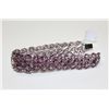 Image 2 : 925 STERLING SILVER RHODIUM FINISH BRACELET SET WITH 298 MARQUISE SHAPED PURPLE SAPPHIRES, (RUBIES)