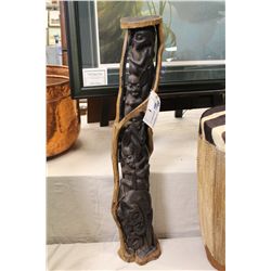 MAKONDE EBONY  TREE OF LIFE  CARVING 44  HIGH. CARVED DIRECTLY FROM THE EBONY WOOD TREE IN