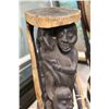 Image 4 : MAKONDE EBONY "TREE OF LIFE" CARVING 44" HIGH. CARVED DIRECTLY FROM THE EBONY WOOD TREE IN