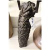 Image 1 : MAKONDE EBONY "TREE OF LIFE" CARVING 40" HIGH. CARVED DIRECTLY FROM THE EBONY WOOD TREE IN