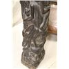 Image 2 : MAKONDE EBONY "TREE OF LIFE" CARVING 40" HIGH. CARVED DIRECTLY FROM THE EBONY WOOD TREE IN