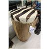 Image 1 : ZEBRA SKIN DRUM 30" HIGH AND 18" WIDE