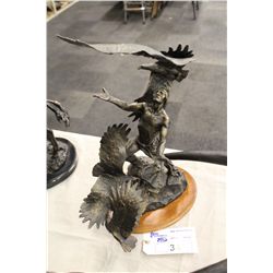 UNSIGNED  SOARING SPIRITS  BRONZE SCULPTURE