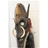 Image 2 : PAPAU NEW GUINEA CARVED WOODEN CROCCODILE MAN. FEATURING NASSA SHELLS EMBEDDED IN DARK BROWN RESIN