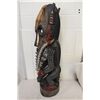Image 3 : PAPAU NEW GUINEA CARVED WOODEN CROCCODILE MAN. FEATURING NASSA SHELLS EMBEDDED IN DARK BROWN RESIN