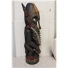 Image 7 : PAPAU NEW GUINEA CARVED WOODEN CROCCODILE MAN. FEATURING NASSA SHELLS EMBEDDED IN DARK BROWN RESIN