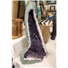 Image 1 : AMETHYST GEODE 48" HIGH 28" WIDE AT THE BASE. WEIGHS APPROX. 500LBS AND HAS A CRACK ON THE BACK