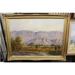 J.L. FAURE,  CAPE SCENE- SOUTH AFRICA  OIL ON CANVAS, SIGNED LOWER RIGHT 39  W X 28  H