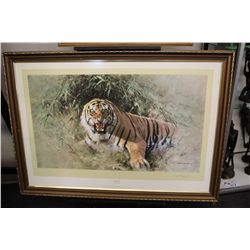 DAVID SHEPHERD,  TIGER FIRE  LIMITED EDITION PRINT #7/850 SIGNED LOWER RIGHT 39  W X 23  H INCLUDES