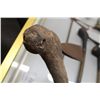 Image 3 : ANTIQUE WOODEN HANDLE METAL AXE 29" LONG