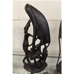 MAKONDE (TANZANIA) CARVED EBONY 19" HIGH