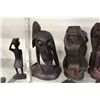 Image 2 : LOT OF 6 MAKONDE (TANZANIA) CARVED EBONY SCULPTURES 6"-13" HIGH