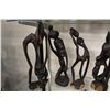 Image 2 : LOT OF 5 MAKONDE (TANZANIA) CARVED EBONY SCULPTURES 13"-16" HIGH