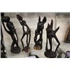 Image 3 : LOT OF 5 MAKONDE (TANZANIA) CARVED EBONY SCULPTURES 13"-16" HIGH