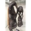 Image 2 : LOT OF 5 MAKONDE (TANZANIA) CARVED EBONY SCULPTURES 13"-16" HIGH