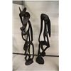 Image 2 : LOT OF 3 MAKONDE (TANZANIA) CARVED EBONY SCULPTURES APPROX 18" HIGH